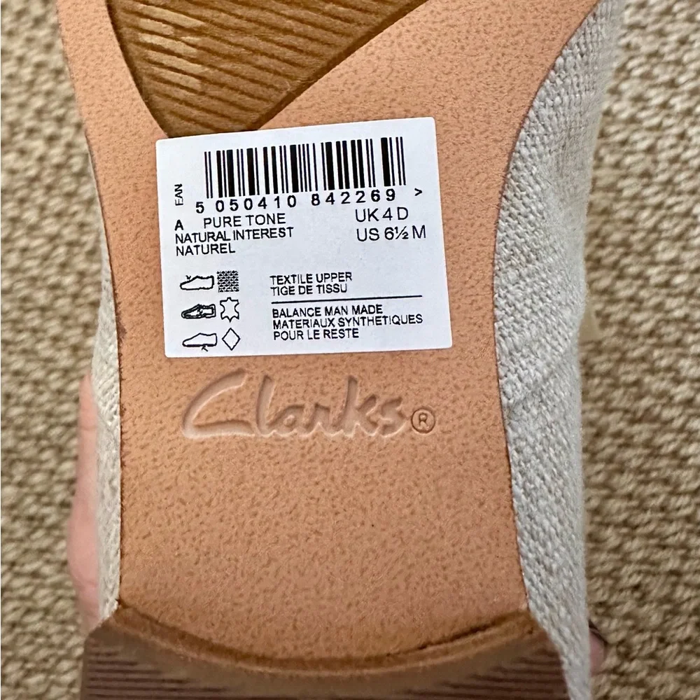 NWT Clarks Leather Embroidered Flats Size 6.5 - Picture 7 of 8